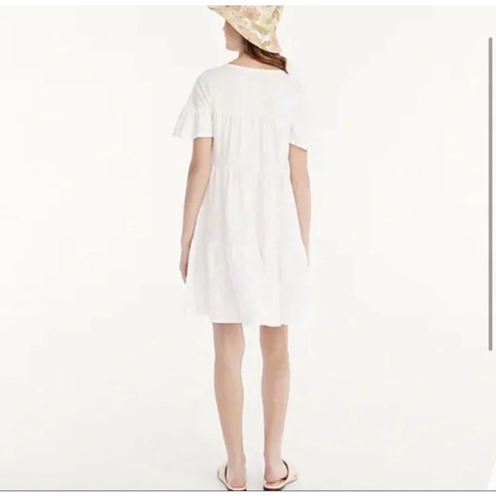 J.crew Broken-in jersey tiered mini dress